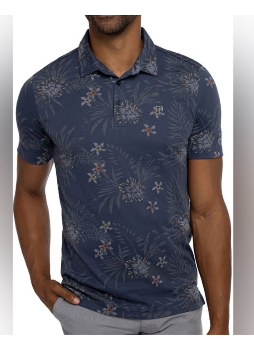 TravisMathew Calmer Waters Floral Piqué Polo L